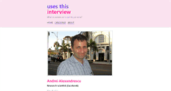 Desktop Screenshot of andrei.alexandrescu.usesthis.com