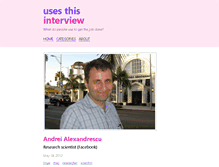 Tablet Screenshot of andrei.alexandrescu.usesthis.com