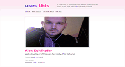 Desktop Screenshot of alex.kohlhofer.usesthis.com