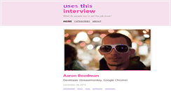Desktop Screenshot of aaron.boodman.usesthis.com