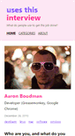 Mobile Screenshot of aaron.boodman.usesthis.com