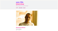 Desktop Screenshot of american.mcgee.usesthis.com